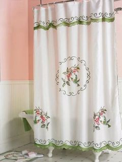 Fabric Hummingbird Bird Bathroom Shower Curtain IN STOCK Ship Canada