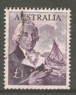 AUSTRALIA 1963 £1 Pound George Bass Early Explorer / Navigator Used