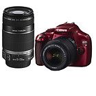 Canon EOS Rebel T3 Digital SLR Camera (Red) w/18 55mm IS & 55 250mm IS