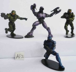 T300~ LOT OF 4 HALO WARS SOLDIERS ACTION FIGURES loose about 3