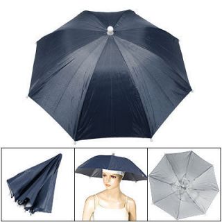 Fishing Hunting Beach Sun Rain Umbrella Hat Navy Blue C