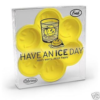 Fred & Friends Have An Ice Day Reusable Silicone Ice Tray Smiley