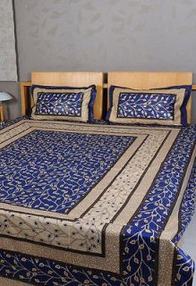 Indian Cotton Bed Sheet Block Print Bedsheets Bed Comforter Sets