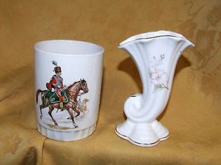 Lovely Vintage Falcon Ware Beaker & Beaufort Fine China Vase