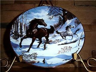 Franklin Mint/Doulton Winter Morning Gallop Horse Plate
