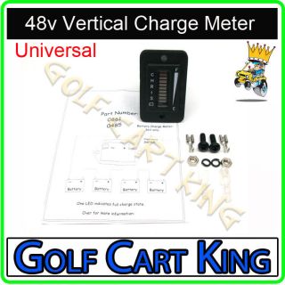 Vertical 48 Volt Golf Cart Digital LED Battery State of Charge