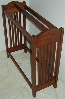 Cherry Wood Mission Style Quilt Rack Stand / Blanket Stand Towel Rack