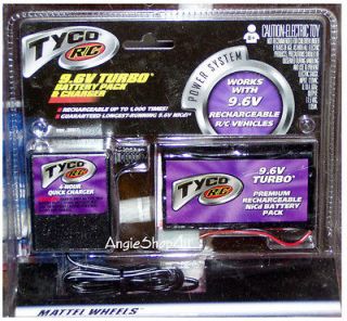 TYCO 9.6V 9.6 Volt Turbo Battery Pack & Charger New