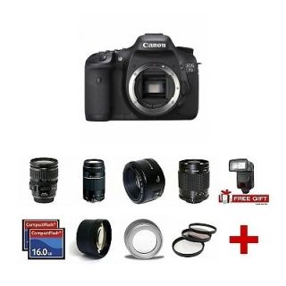New Canon 7D Camera + 6 Lens bundle 28 135 IS, 75 300 III, 50mm + 1