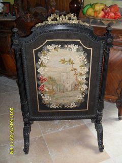 Napoleon III Parlor Antique French Fireplace Screen ,circa 1860