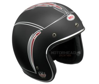 Bell Helmet Custom 500 Skratch Pin Stripe Motorcycle Open Face Helmet