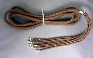 Cloth Covered 4 Conductor Subset Telephone Cord   Brown