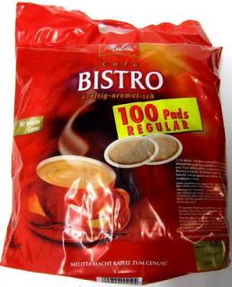 Melitta Bistro 100 Senseo Pods Regular Roast Pods 100 Coffee Drinks