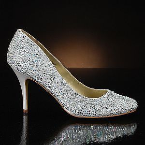 Benjamin Adams NEW Moscow Diamante Heels In Silver Wedding Shoes BNIB