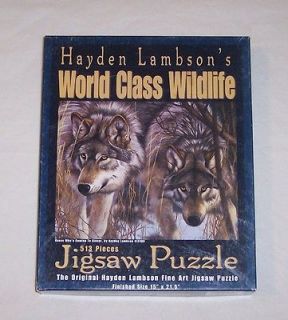 HAYDEN LAMBSON WORLD CLASS WILDLIFE PUZZLE   WOLVES 513 PCS EXCELLENT