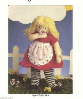Vinage Pollyanna Doll Toy Knitting Pattern 18 Tall