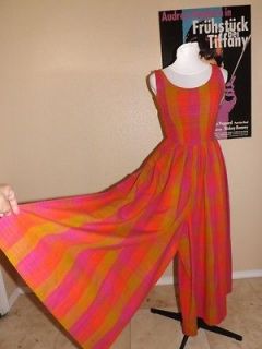 60s Palazzo Dress Pants Chic Suit Onesy Hippie Mexican Maxi Bell Boho