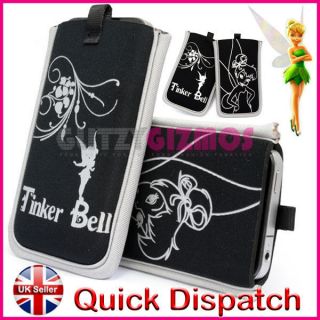 TINKER BELL POUCH SOCK CASE COVER BAG SLEEVE FOR VARIOUS MOBILE PHONES