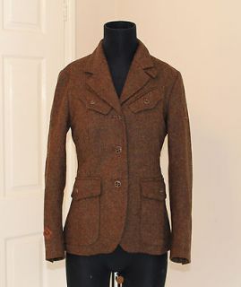 Belstaff   The Aviator Brown Tweed Wool Jacket   Size 42 (UK 10)