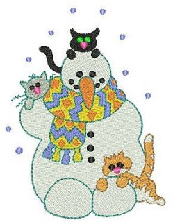Snowmans are Cool Machine Embroidery Designs 4x4 CD Brother Janome