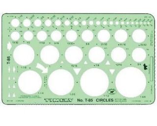 TIMELY 85T CIRCLE TEMPLATE DRAWING CIRCLE PRECISE PROFESSIONAL