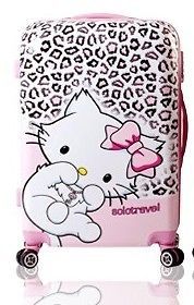 Beautiful 24 100% Cute Leopard Print Kitty Check in Suitcase ***