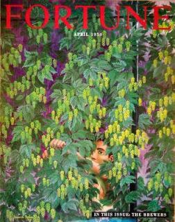 1950 Cover Fortune Brewers Bernard Perlin Art Hops Crop Agriculture