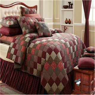 FLORAL WEDDING RING RED YELLOW TWIN 5pc QUILT BED ENSEMBLE BEDDING SET