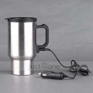 Travel Cup Heated Car Van Coffee Tea Warm Water Mug with 12V Adapter