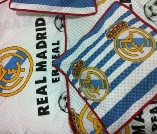 MADRID FOOTBALL 3 PC TWIN BEDDING  SHEETS FITTED, FLAT, PILLOW, COTTON