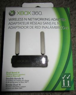 Xbox 360 Black Wireless N Networking Adapter Dual Band NEW Official