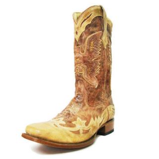 Corral Mens Western Boots Genuine Leather Cognac/Saddle R2285 All