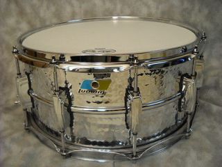 2012 LUDWIG 6 1/2 X 14 HAND HAMMERED SUPRAPHONIC SNARE w/CASE