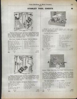 1930 AD Stanley Tool Cabinets Chests Tools Kits Make Your Own