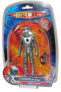 Doctor Who Earthshock Cyberman Action Figure, Classic Dr Who Toy New