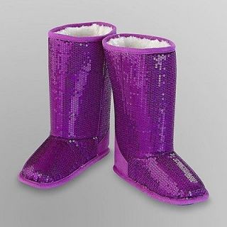 Girls Sequin Metalic Colors Comfy Boots