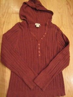 Ladies Bass Pro Northern Reflections hooded marled henley Sweater Rust