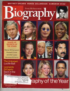 HALLE BERRY Biography Magazine 1/03 BRITNEY SPEARS LEONARDO DICAPRIO