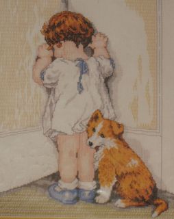 Bucilla IN DISGRACE Counted Cross Stitch Kit Besse Pease Gutmann Girl