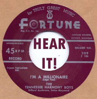 Rockabilly/Hillbilly TENNESSEE HARMONY BOYS Im A Millionaire FORTUNE