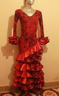 SALE dot points designer flamenco dress LACE Red Black