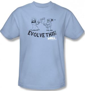 NEW Men Women Ladies Paul Alien Evolve This Darwin Comic Movie T shirt