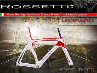 Rossetti Red & White Leopard 57cmt TT Bike Full Carbon Frame