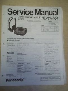 Panasonic Service Manual~SL SW404 Shock Wave CD Player~Original~Repair
