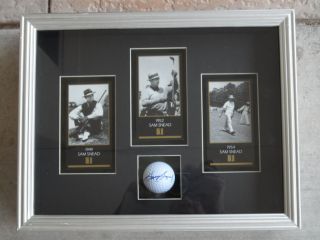 Masters Sam Snead Signed Strata Golf Ball Framed Shadow Boxed COA