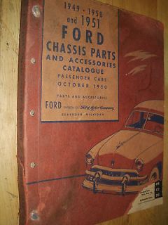1949 1951 FORD CHASSIS PARTS & ACCESSORIES CATALOG / PARTS BOOK