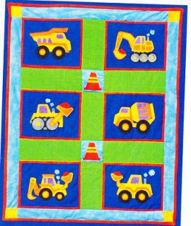 Big Rigs   fun vehicles applique & pieced quilt PATTERN for boys