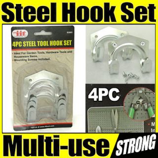 PC Steel Tools Hook Broom Holder Hanger Mop Organizer Metal Screws