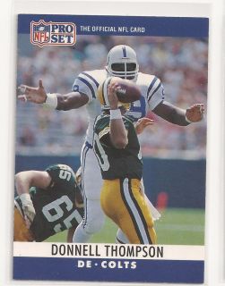 1990 DONNELL THOMPSON NFL PRO SET CARD #136 INDIANAPOLIS COLTS UNC TAR