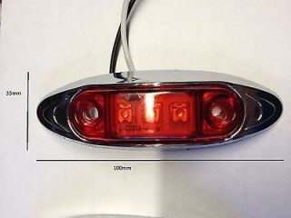 12 volt 3 LED Red marker light for bike, trike, quad, kit car, custom